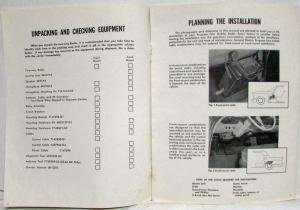 1958-1965 General Electric GE Installation Manual Progress Line 2-Way FM Radio