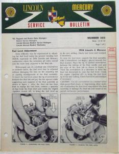 1953-1954 Lincoln Mercury Division Service Bulletins Lot