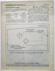 1953-1954 Lincoln Mercury Division Service Bulletins Lot