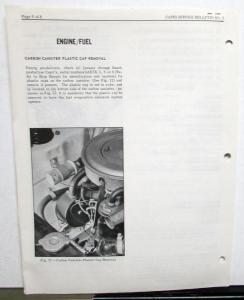 1970 Lincoln Mercury Division of Ford Capri Technical Service Bulletin No 2