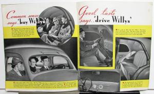 1937 Willys Sedan Coupe Dealer Sales Brochure The Surprise Car Of The Year