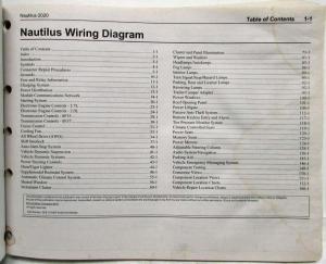 2020 Lincoln Nautilus Electrical Wiring Diagrams Manual