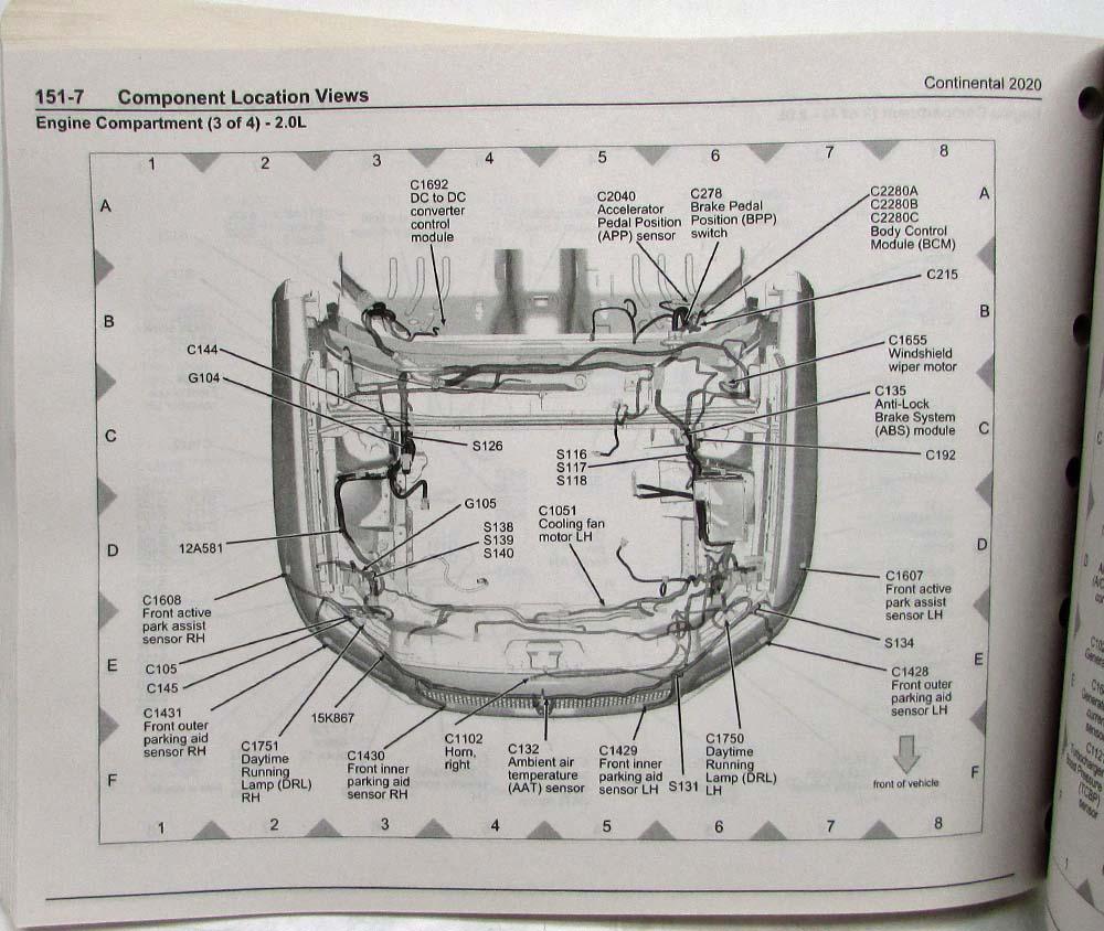 2020 Lincoln Continental Electrical Wiring Diagrams Manual