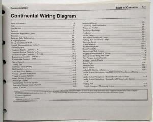 2020 Lincoln Continental Electrical Wiring Diagrams Manual