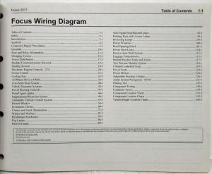 2017 Ford Focus RS Electrical Wiring Diagrams Manual