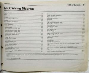 2017 Lincoln MKX Electrical Wiring Diagrams Manual