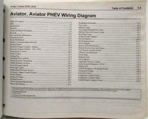 2020 Lincoln Aviator / Aviator PHEV Electrical Wiring Diagrams Manual