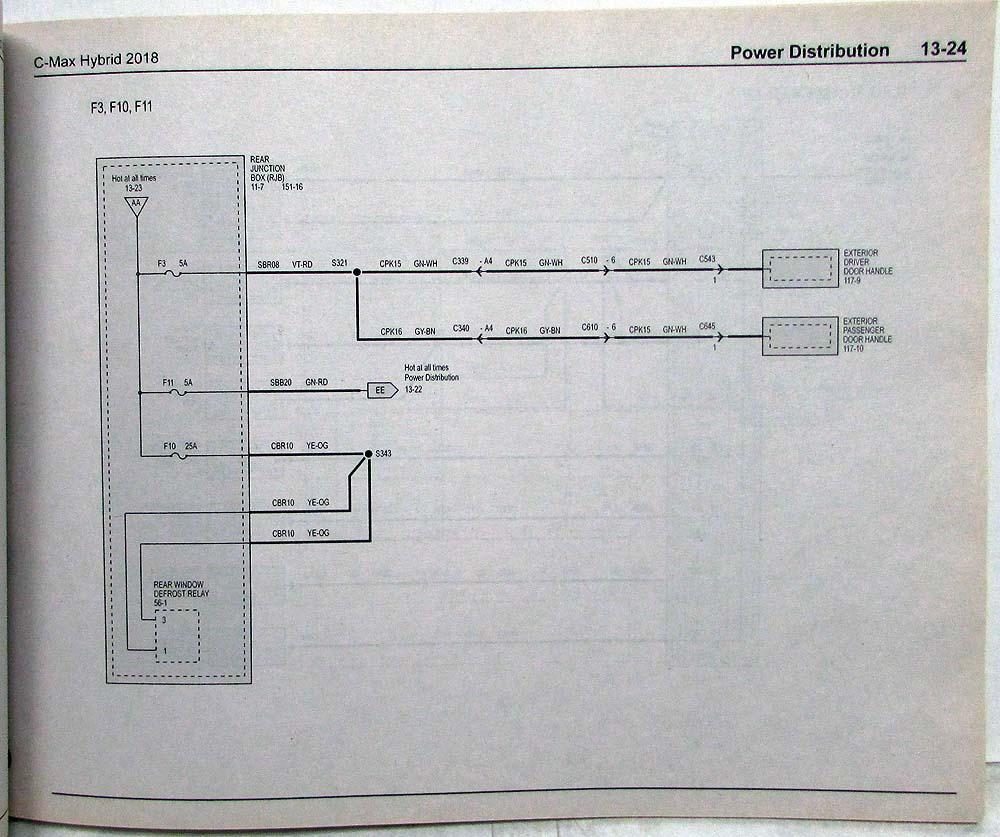 2018 Ford CMAX Hybrid Electrical Wiring Diagrams Manual