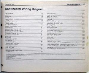 2017 Lincoln Continental Electrical Wiring Diagrams Manual