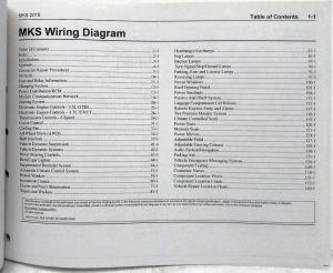 2015 Lincoln MKS Electrical Wiring Diagrams Manual