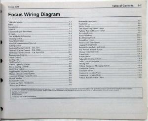 2015 Ford Focus Electrical Wiring Diagrams Manual