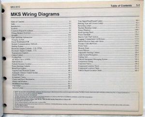 2012 Lincoln MKS Electrical Wiring Diagrams Manual