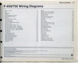 2006 Ford F-650 750 Super Duty Trucks Electrical Wiring Diagrams Manual