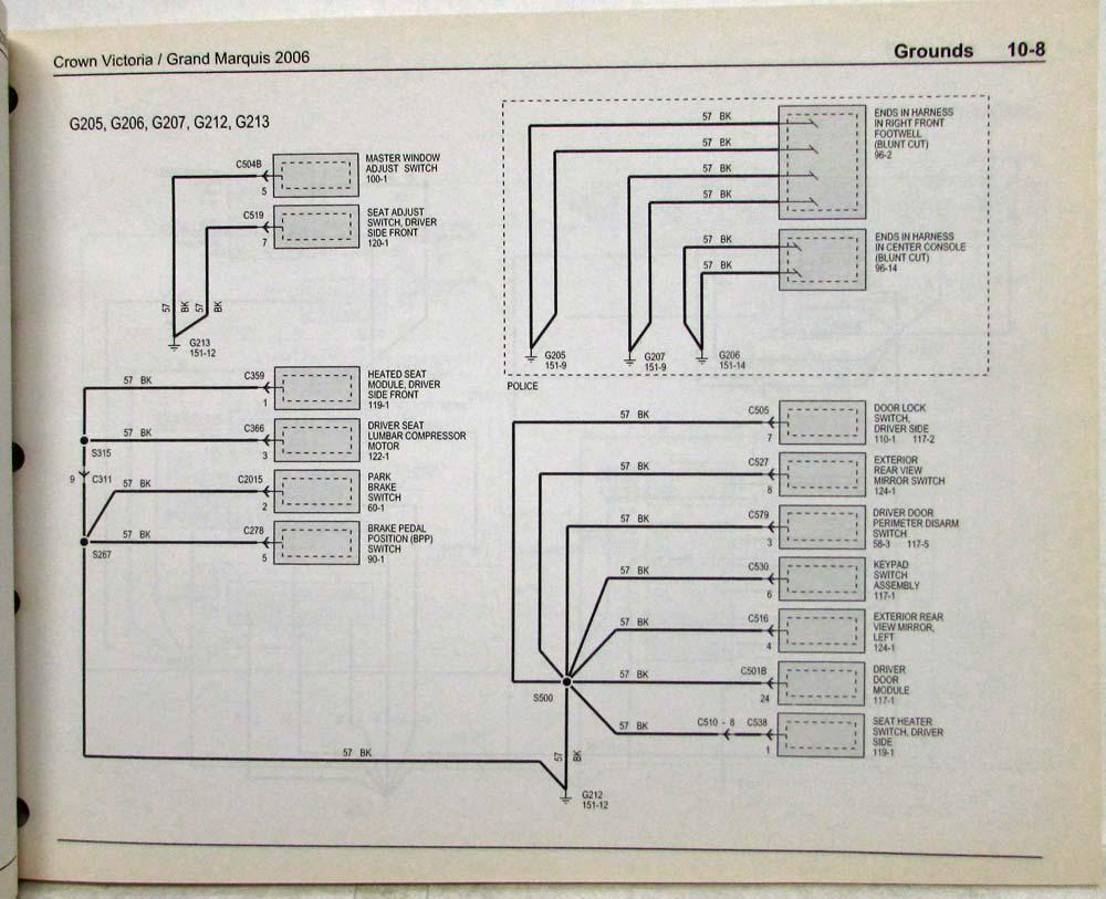 2006 Ford Crown Vic and Mercury Grand Marquis Electrical Wiring Diagram ...