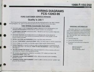 1999 Ford F-150 F-250 Pickup Electrical Wiring Diagrams Manual