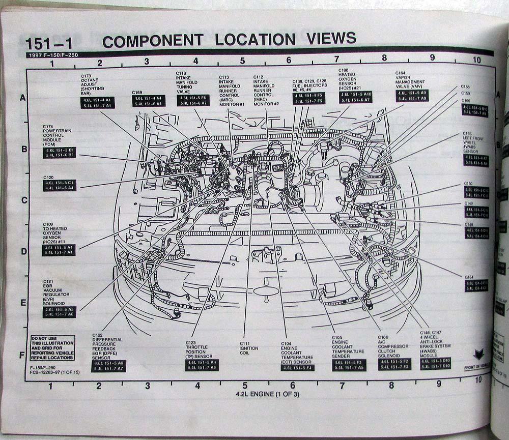 1997 Ford F-150 F-250 Pickup Electrical Wiring Diagrams Manual