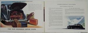 1953 Humber Super Snipe Saloon and Touring Limousine Sales Folder