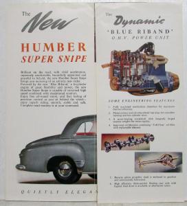 1953 Humber Super Snipe Powered by Blue Riband Sales Folder