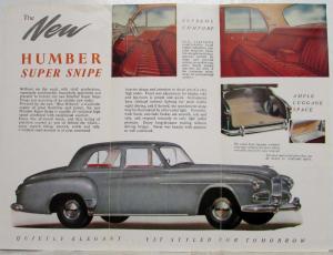 1953 Humber Super Snipe Powered by Blue Riband Sales Folder