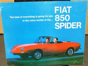 1967 Fiat Dealer Sales Brochure 850 Spider Sports Car USA