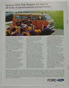 1972 Ford Truck School Bus Chassis B-Series Sales Brochure