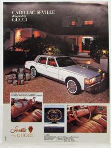 1978 Cadillac Seville Designed by Gucci Sales Sheet