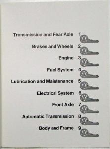 1968-1973 Volkswagen VW Fastback and Squareback Type 3 Service Shop Manual