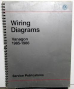 1985-1986 Volkswagen VW Electrical Wiring Diagrams - Vanagon