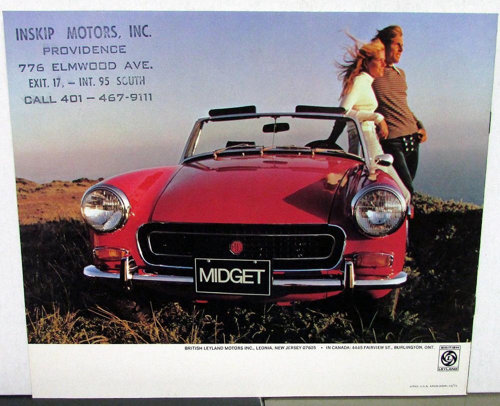 MG Midget Original Color Sales Brochure