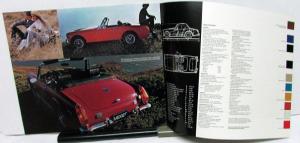 1972 MG Midget Original Color Sales Brochure