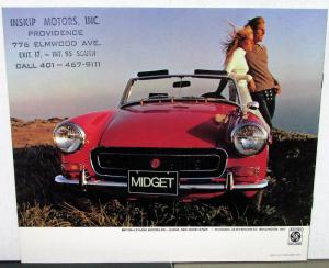 1972 MG Midget Original Color Sales Brochure