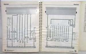 1988 Volkswagen VW Electrical Wiring Diagrams - Quantum Vanagon