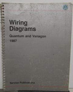 1987 Volkswagen VW Electrical Wiring Diagrams - Quantum Vanagon Orig