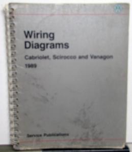 1989 Volkswagen VW Electrical Wiring Diagrams - Cabriolet Scirocco Vanagon