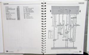 1989 Volkswagen VW Electrical Wiring Diagrams - Cabriolet Scirocco Vanagon