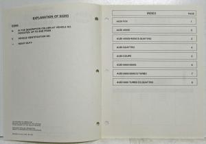 1973-1987 Audi Shocks Brake Pads and Discs Quick Reference Parts Catalog