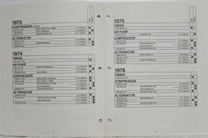 1970-1986 Audi Belts Quick Reference Parts Catalog