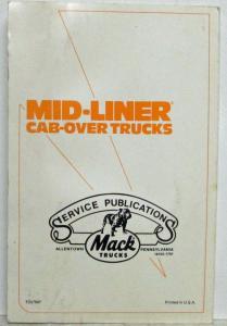 1987 Mack Mid-Liner Cab-Over Trucks Owners Manual