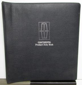 1971 Lincoln Continental Dealer Product Data Book Album Binder Only Rare Orig