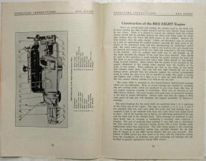 1930 REO Flying Cloud Eight Model 30 Instruction Book Owners Manual