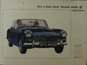 1967 MG Midget Mark III Color Sales Brochure