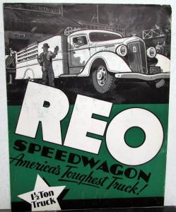 1934-1935 REO Speedwagon 1 1/2 Ton Truck Sales Tri-Fold Brochure