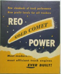 1950-1951 REO Gold Comet Engine Power Sales Folder Poster E-20 E-21 E-22