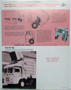 1970 Diamond REO CF-59 Compact Tilt Cab Forward Gas and Diesels Sales Sheet