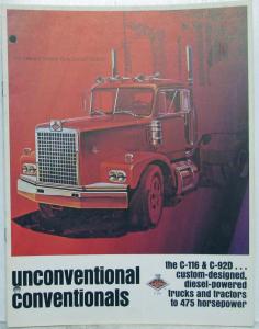 1972 Diamond REO C-116 and C-92D Diesel Powered Trucks Sales Brochure