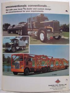 1972 Diamond REO C-116 and C-92D Diesel Powered Trucks Sales Brochure