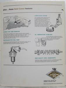 1972 Diamond REO Gold Comet Gasoline Power Engines Sales Folder Brochure