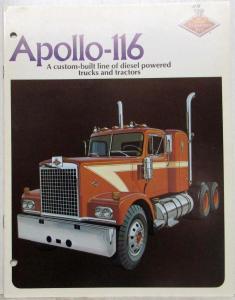 1973 Diamond REO Apollo-116 Custom-Built Line of Diesel Trucks Sales Brochure