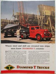 1946 Diamond T Truck at Work at Higgins Shipyard Sales Sheet