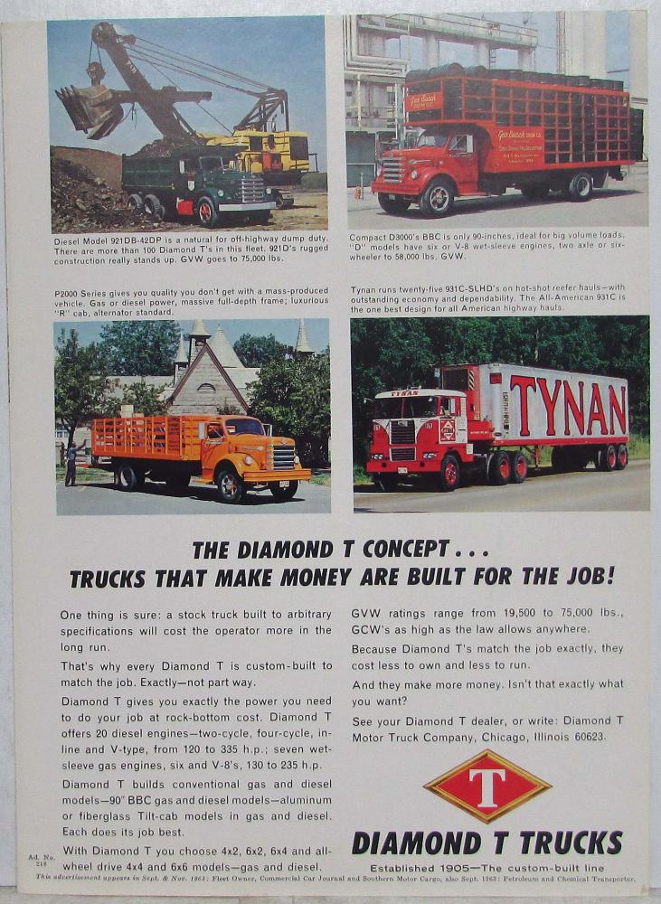 Diamond T Concept Sales Ad Sheet